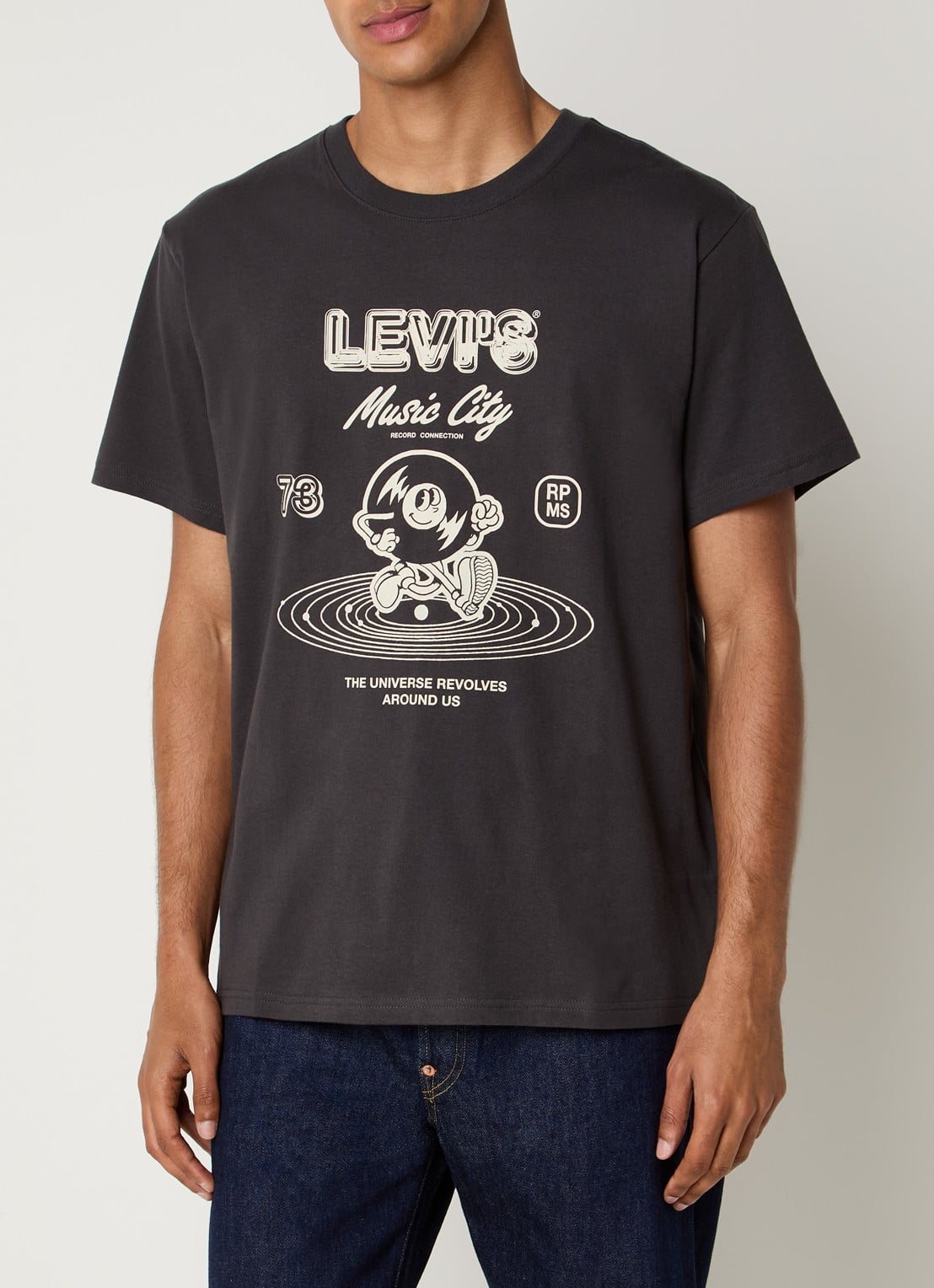 Levi's T-shirt met print - detail 3 antraciet