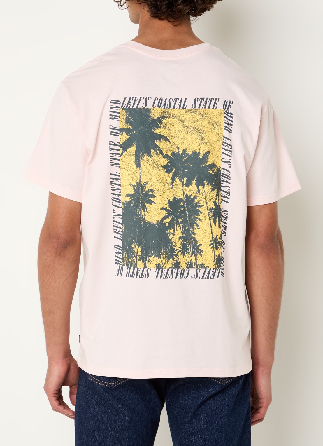 Levi's T-shirt met print  - detail lichtroze