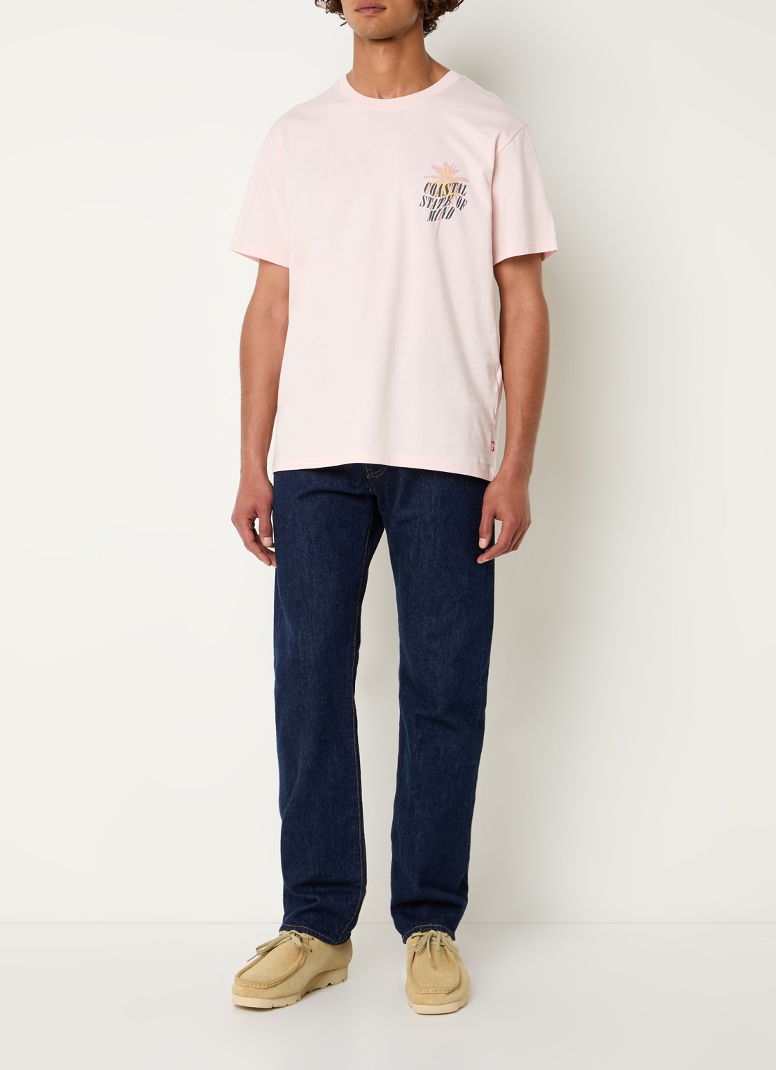 Levi's T-shirt met print  - voorkant 4 lichtroze