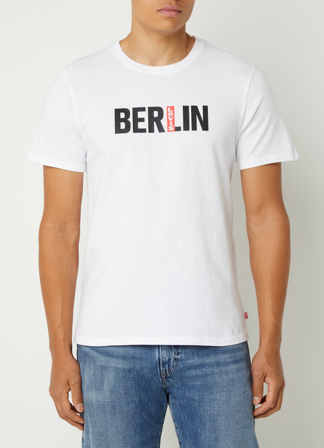 Levi's T-shirt met print - detail 3 wit