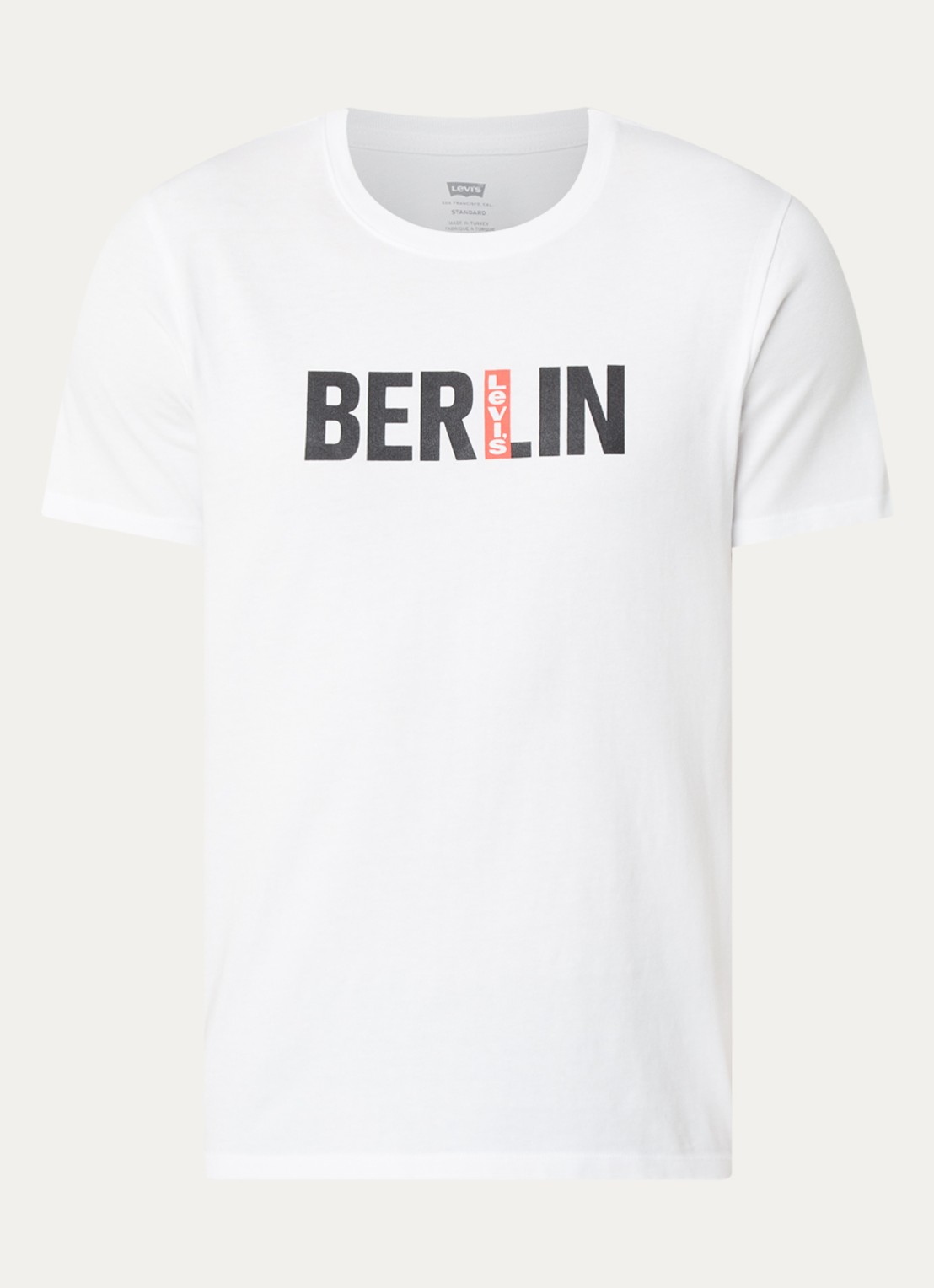Levi's T-shirt met print - voorkant wit