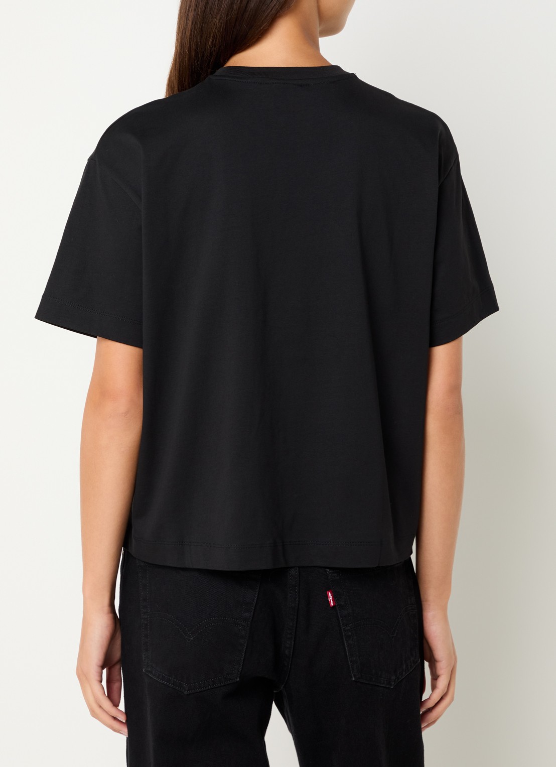 Levi's T-shirt met ronde hals - achterkant zwart