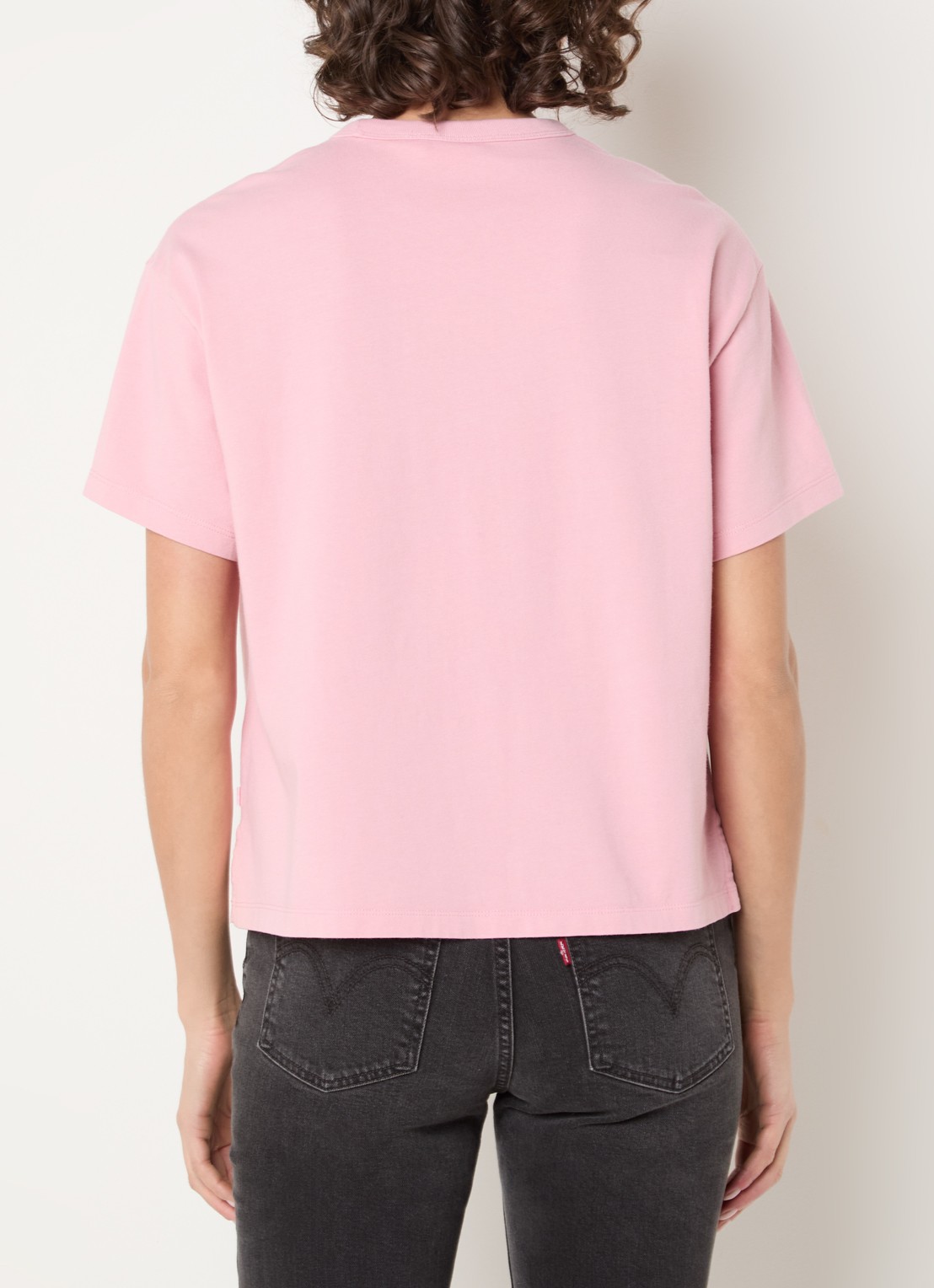 Levi's T-shirt met ronde hals - achterkant lichtroze