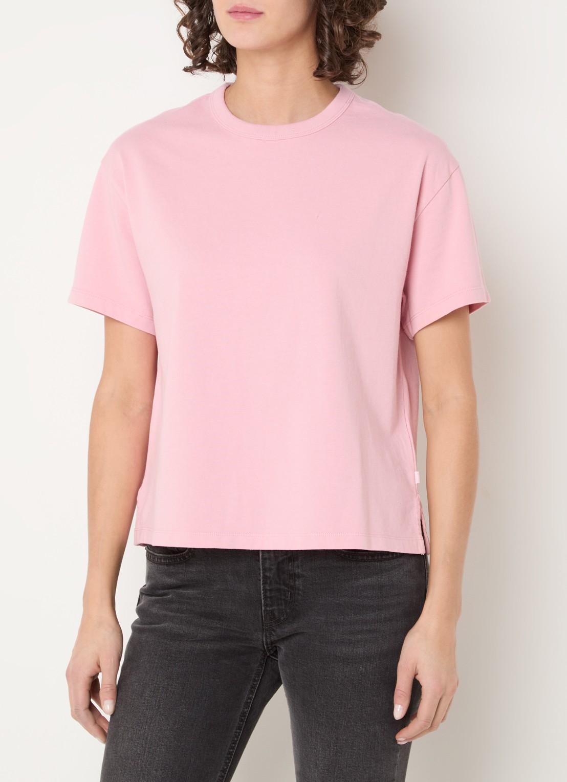 Levi's T-shirt met ronde hals - detail 4 lichtroze
