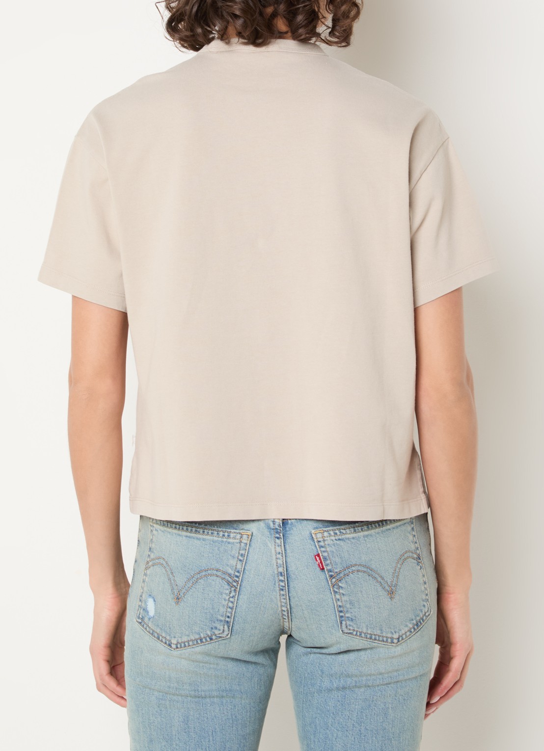 Levi's T-shirt met ronde hals - achterkant 3 beige