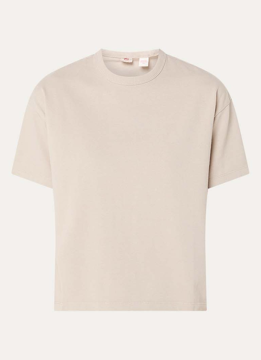 Levi's T-shirt met ronde hals - voorkant beige