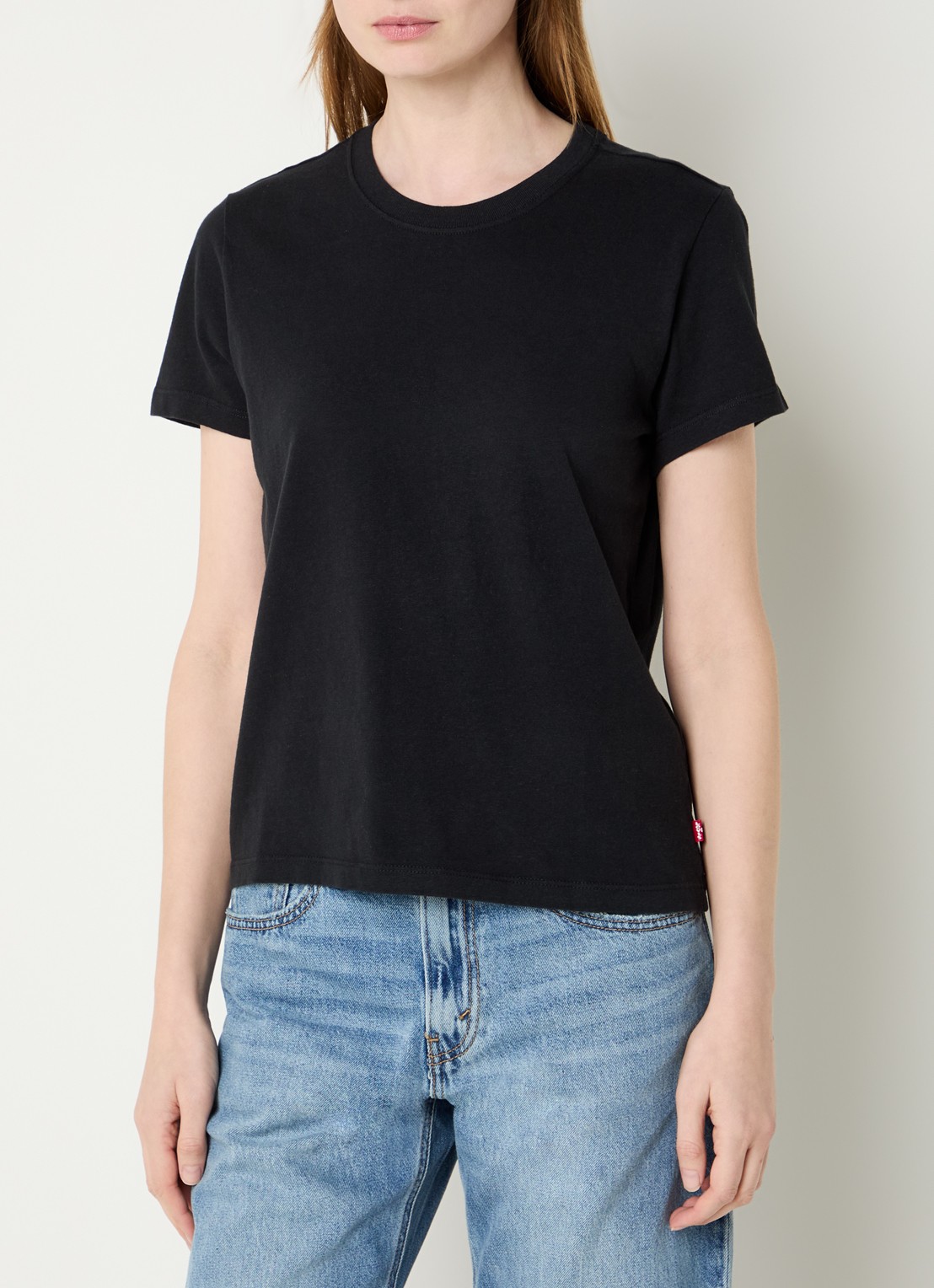 Levi's T-shirt met ronde hals - detail 2 zwart