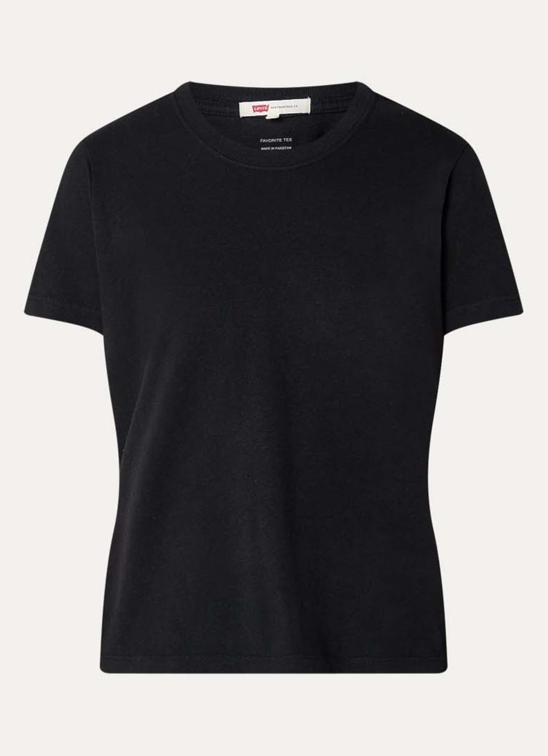 Levi's T-shirt met ronde hals - voorkant 3 zwart