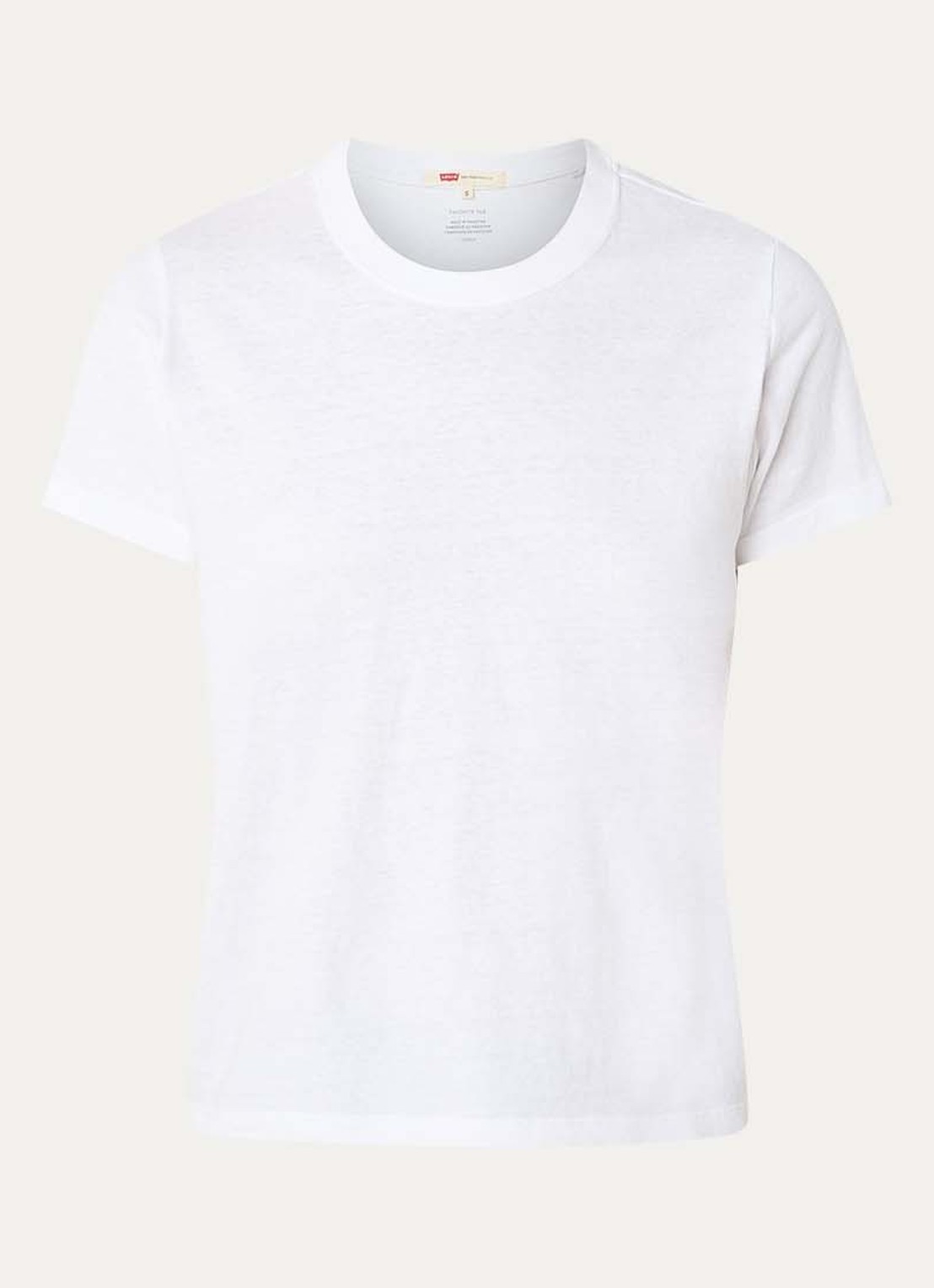 Levi's T-shirt met ronde hals - voorkant 2 wit