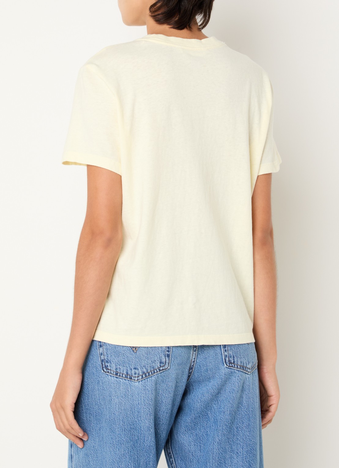 Levi's T-shirt met ronde hals - achterkant 2 lichtgeel