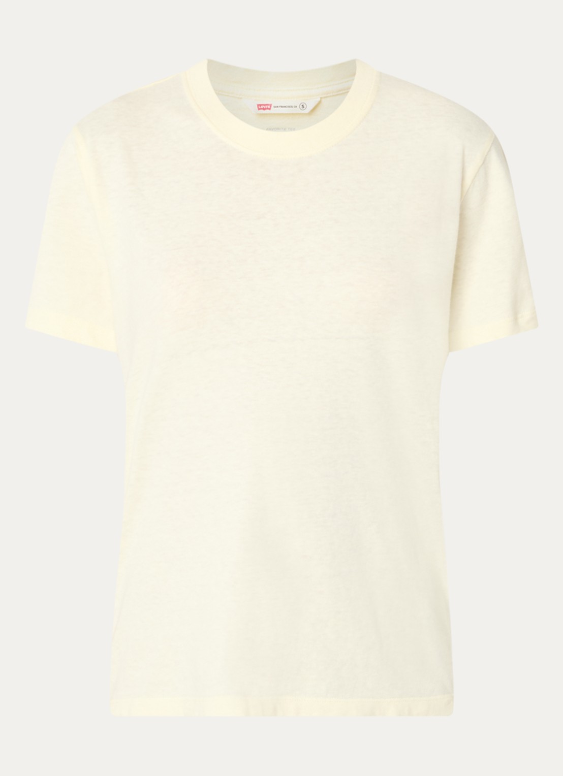 Levi's T-shirt met ronde hals - voorkant 3 lichtgeel