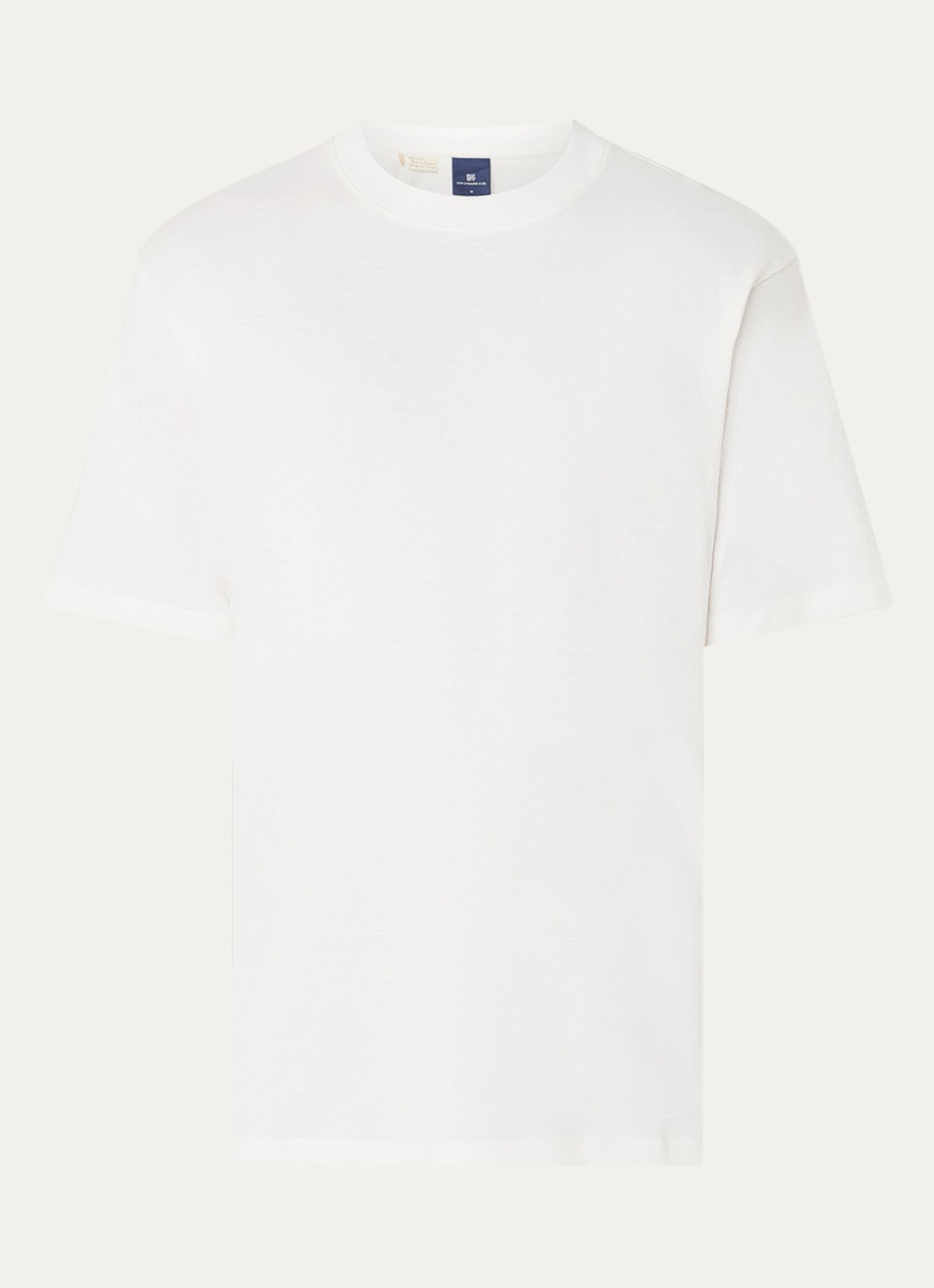 Levi's T-shirt met ronde hals - voorkant gebroken wit