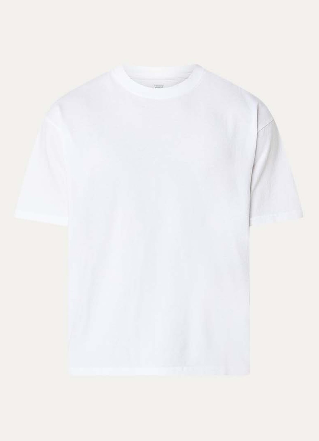 Levi's T-shirt met ronde hals - voorkant wit