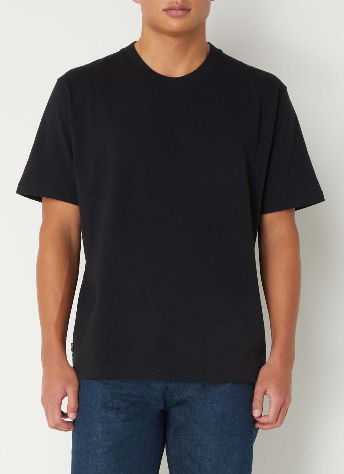 Levi's T-shirt met ronde hals - detail 4 zwart