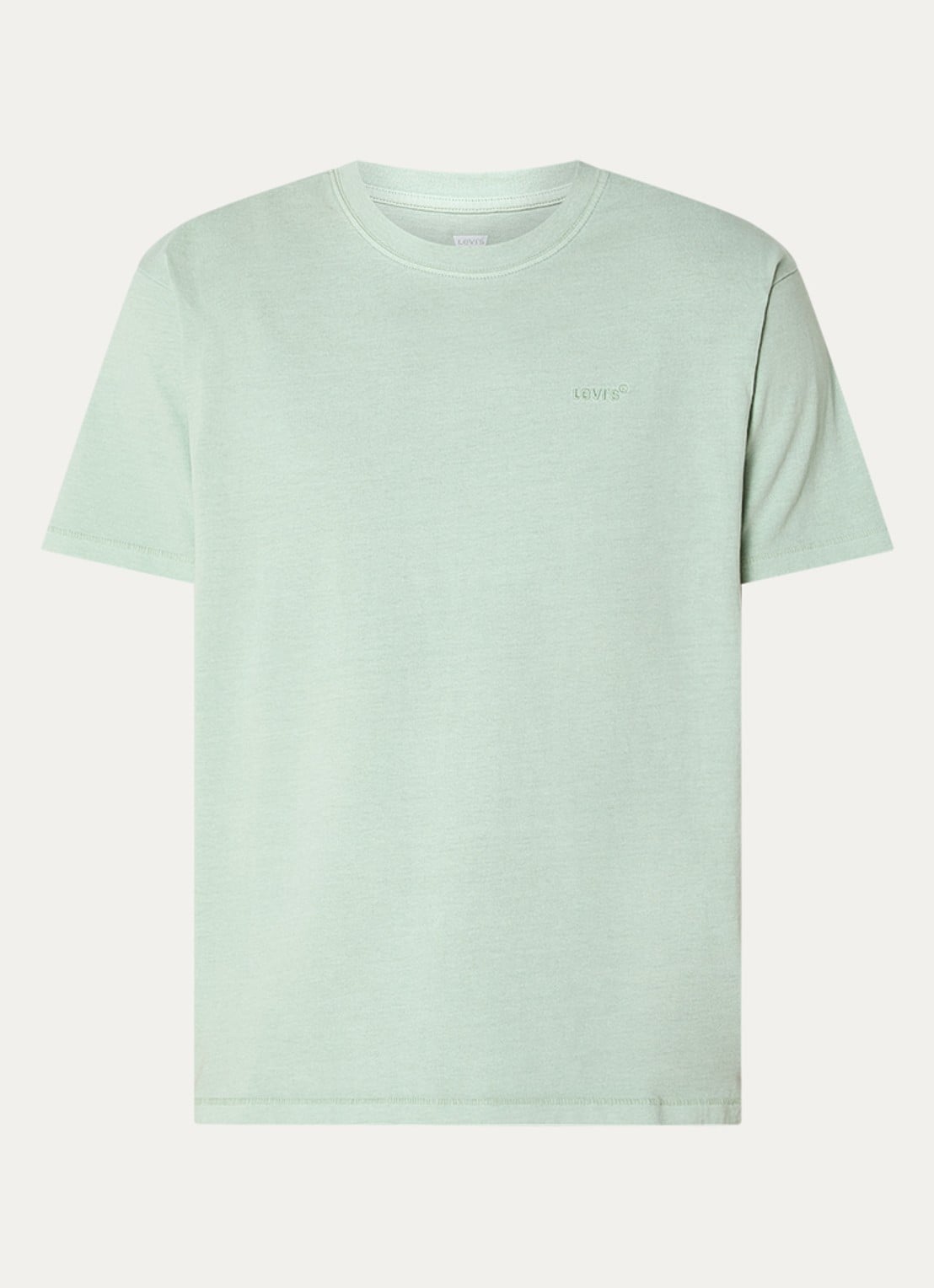 Levi's T-shirt met ronde hals - voorkant mint