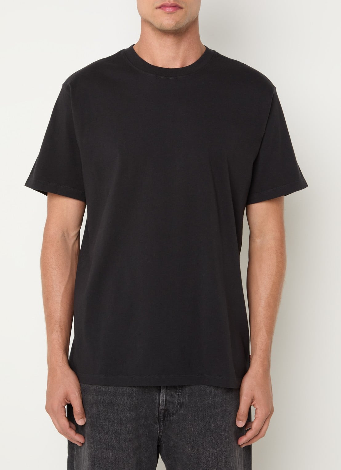 Levi's T-shirt met ronde hals - detail 4 zwart