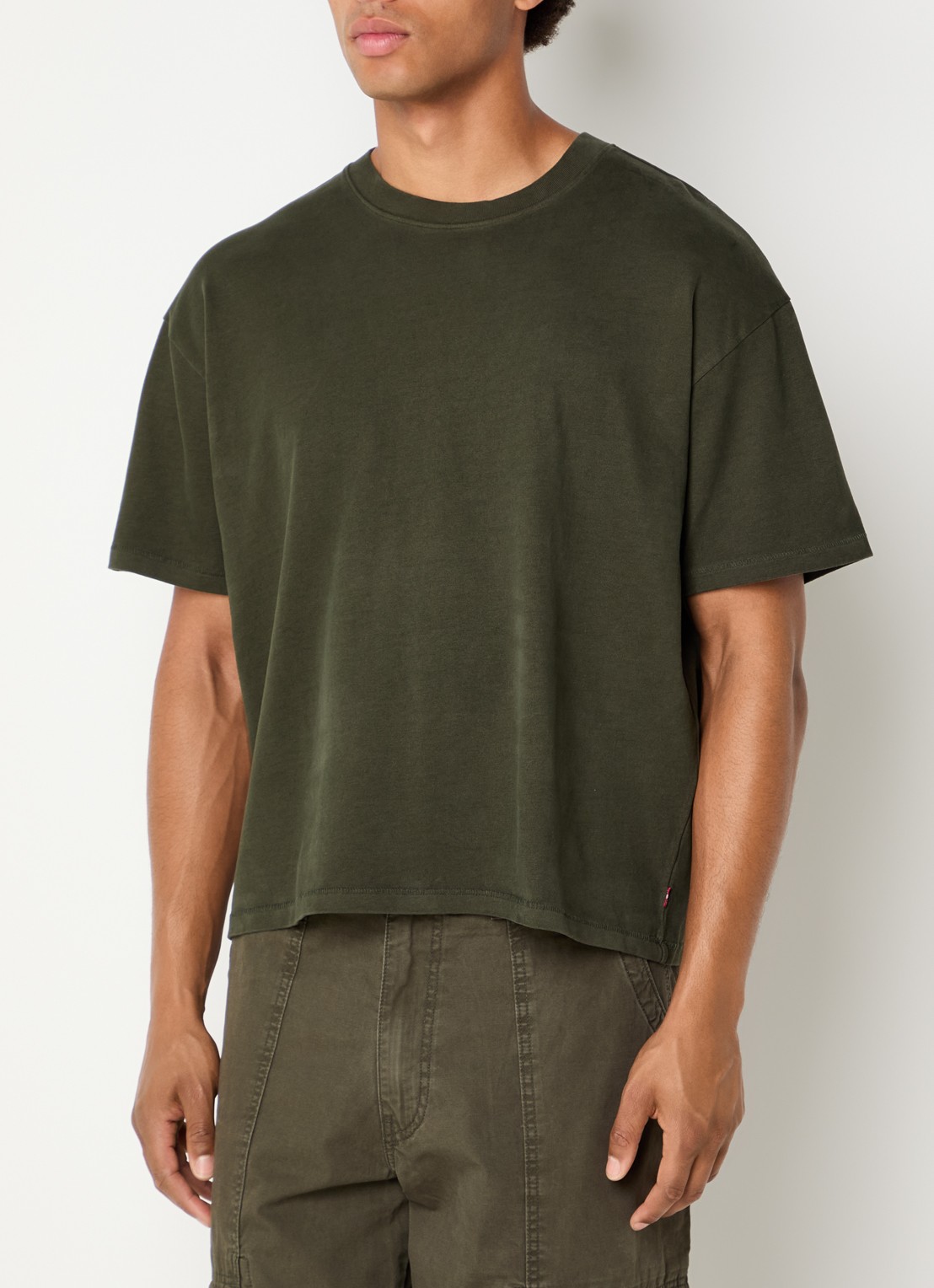 Levi's T-shirt met ronde hals - detail 3 groen
