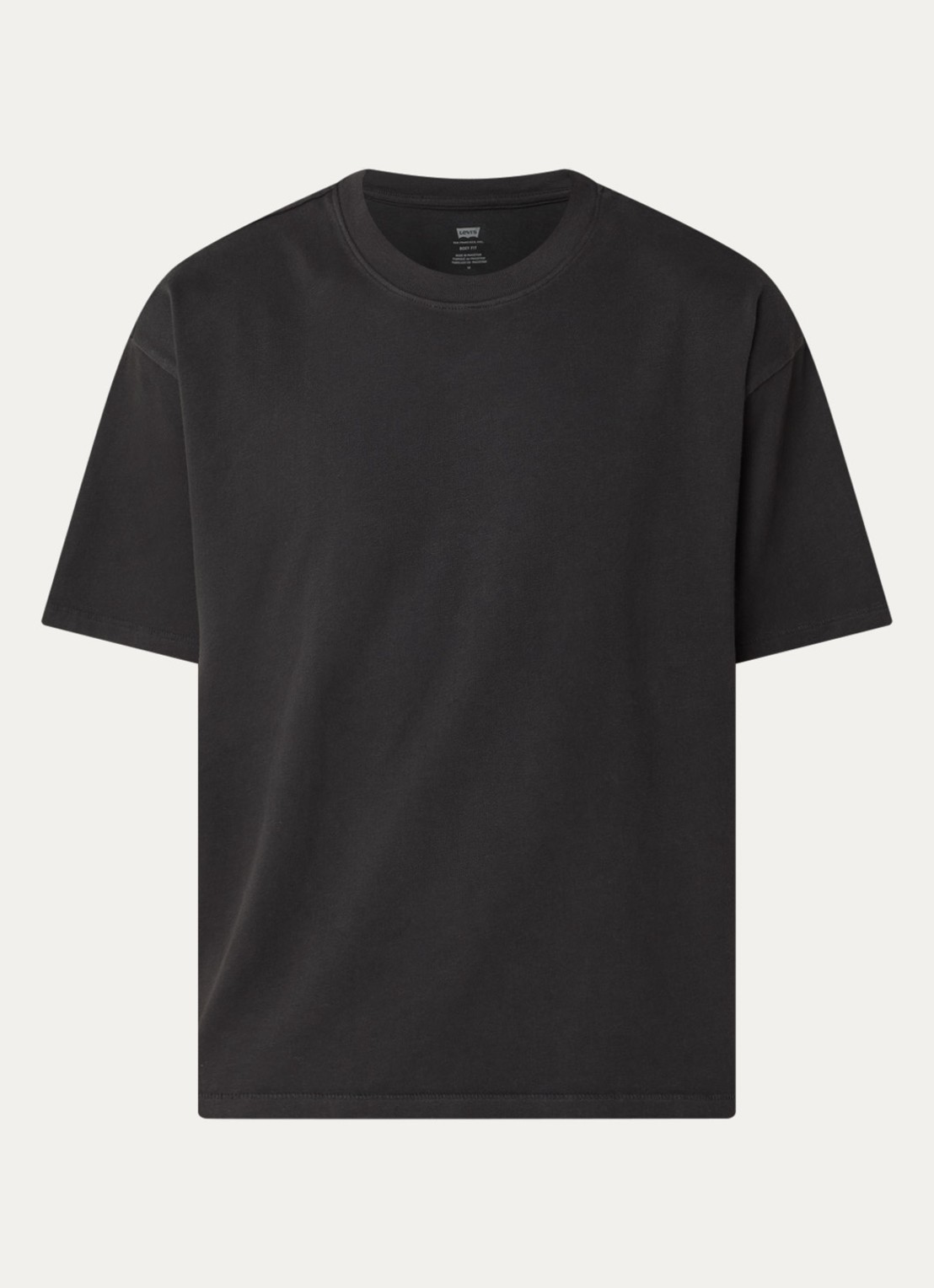 Levi's T-shirt met ronde hals - voorkant 3 zwart