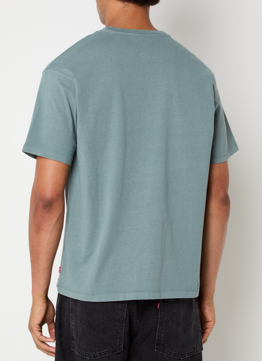 Levi's T-shirt met ronde hals - achterkant 3 olijfgroen