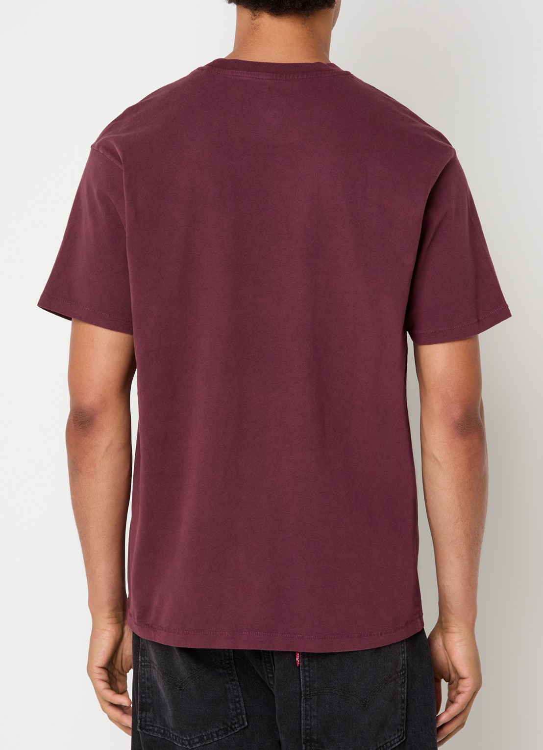 Levi's T-shirt met ronde hals - achterkant 3 bordeauxrood