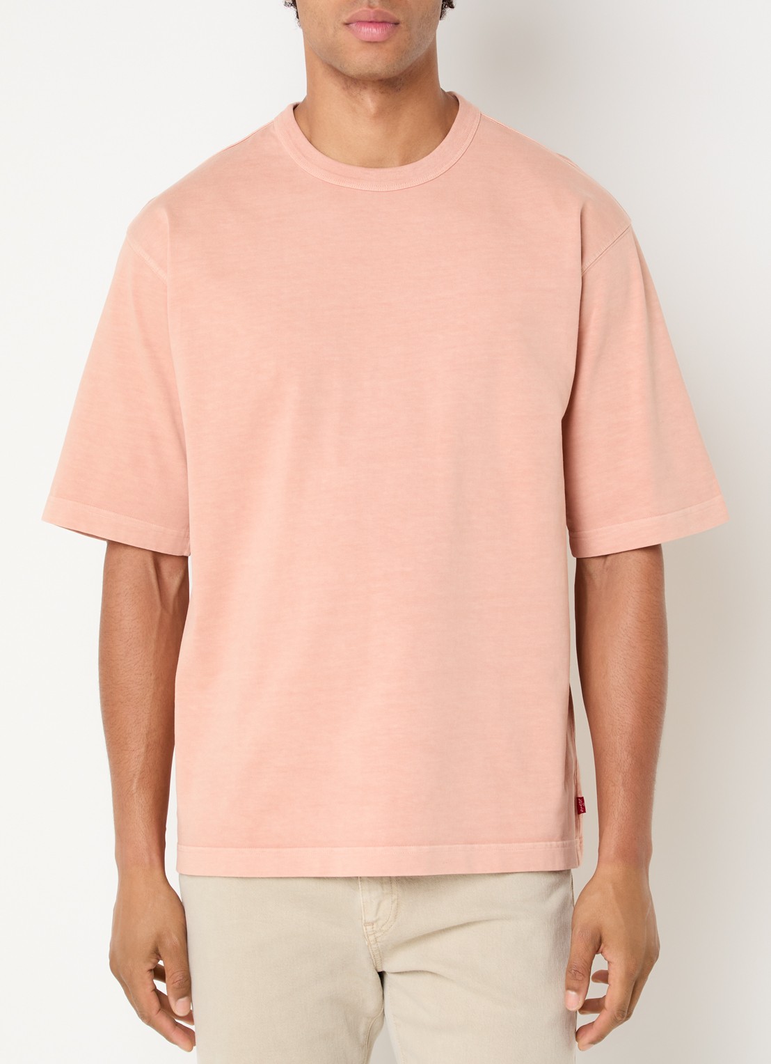 Levi's T-shirt met ronde hals - detail zalmroze