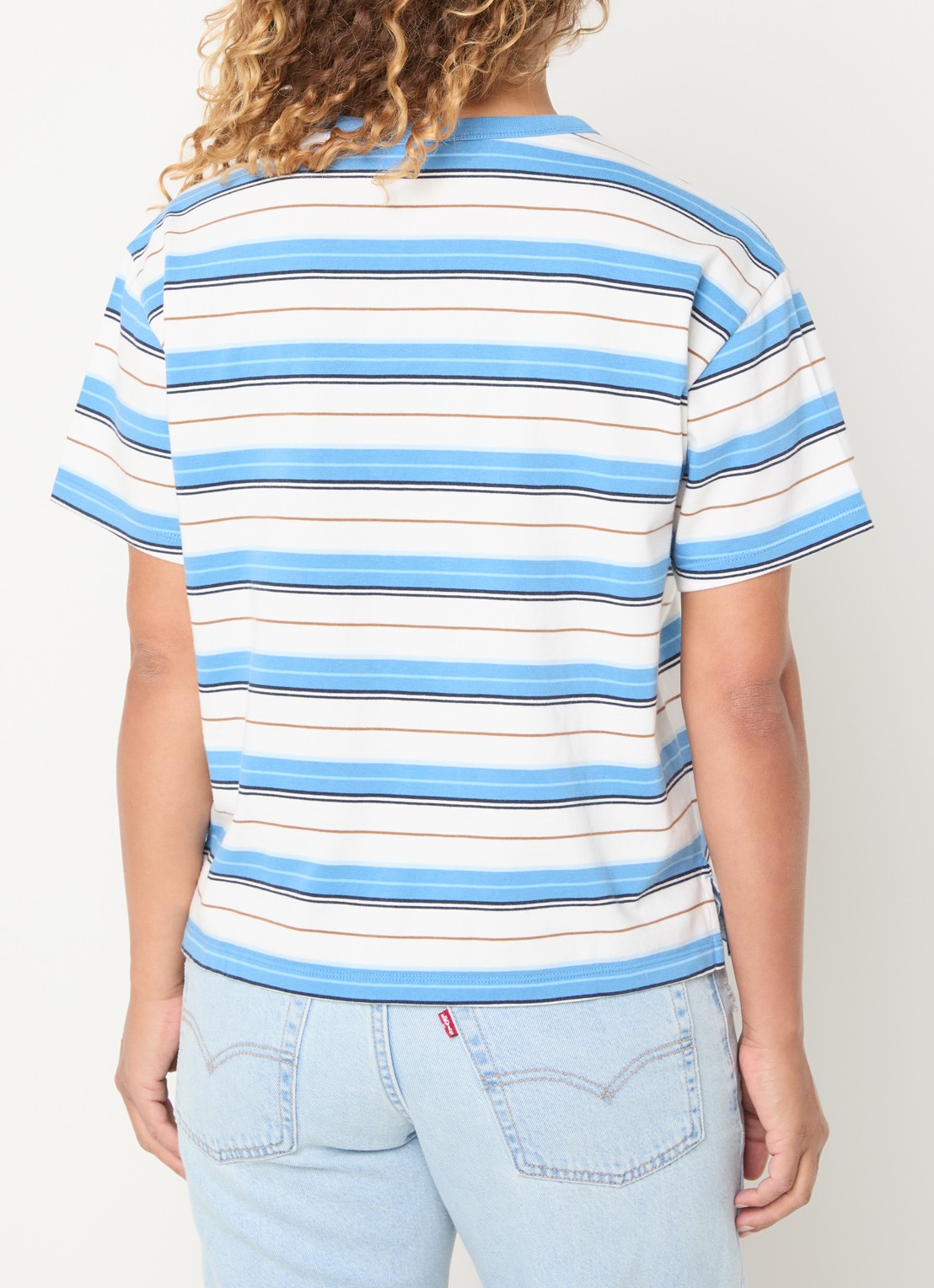 Levi's T-shirt met streepprint - achterkant 4 blauwgrijs
