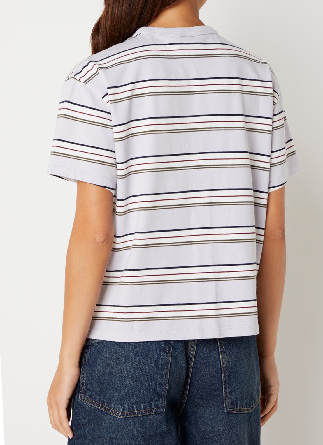 Levi's T-shirt met streepprint - achterkant 3 lichtpaars