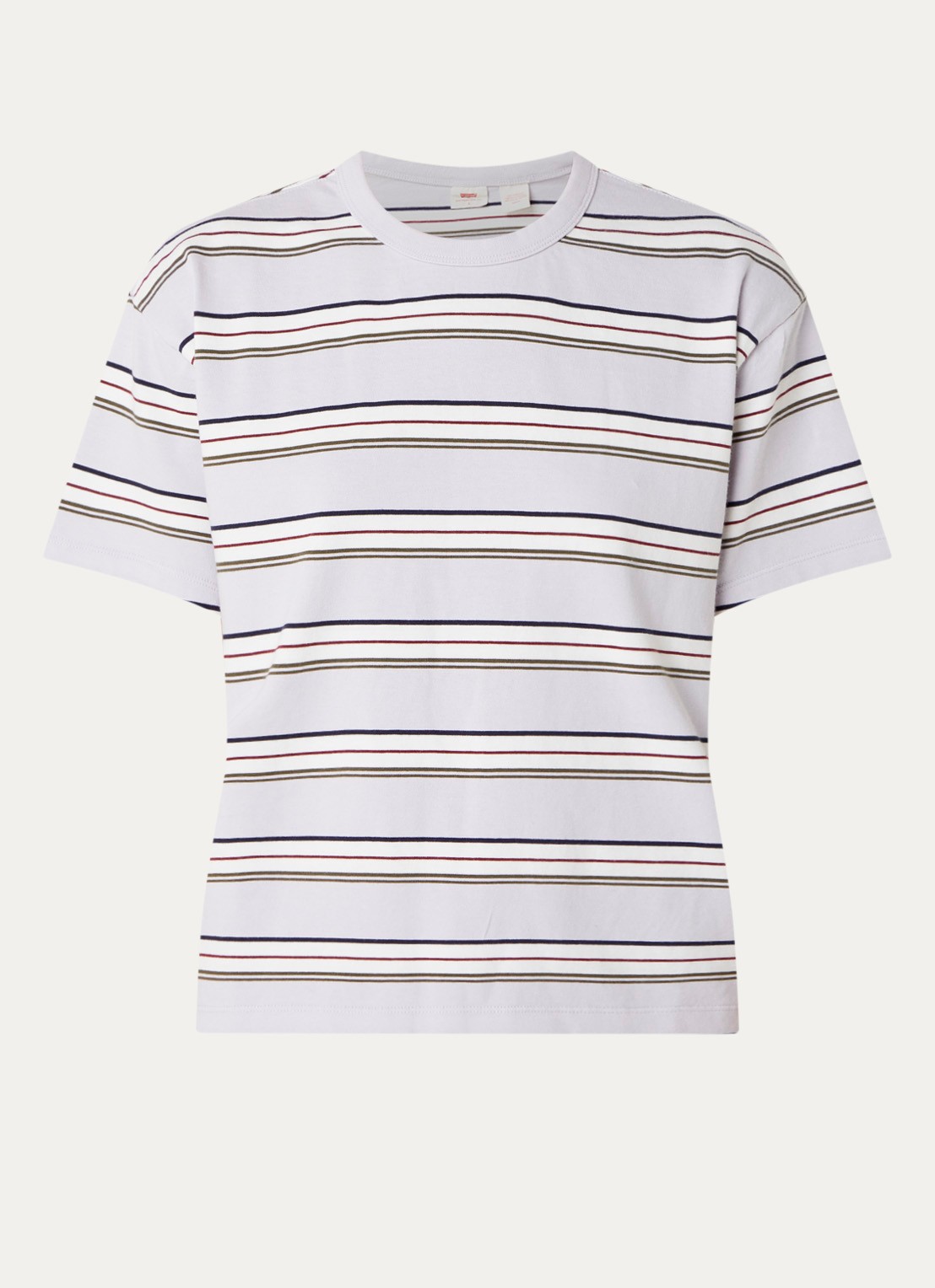 Levi's T-shirt met streepprint - voorkant lichtpaars