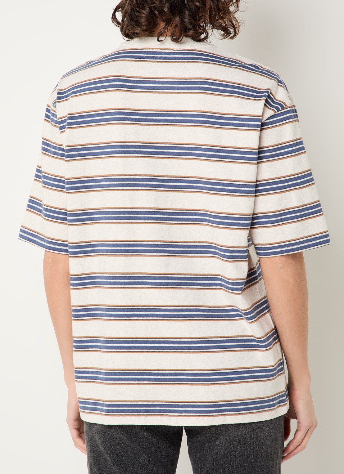 Levi's T-shirt met streepprint - achterkant 2 beige