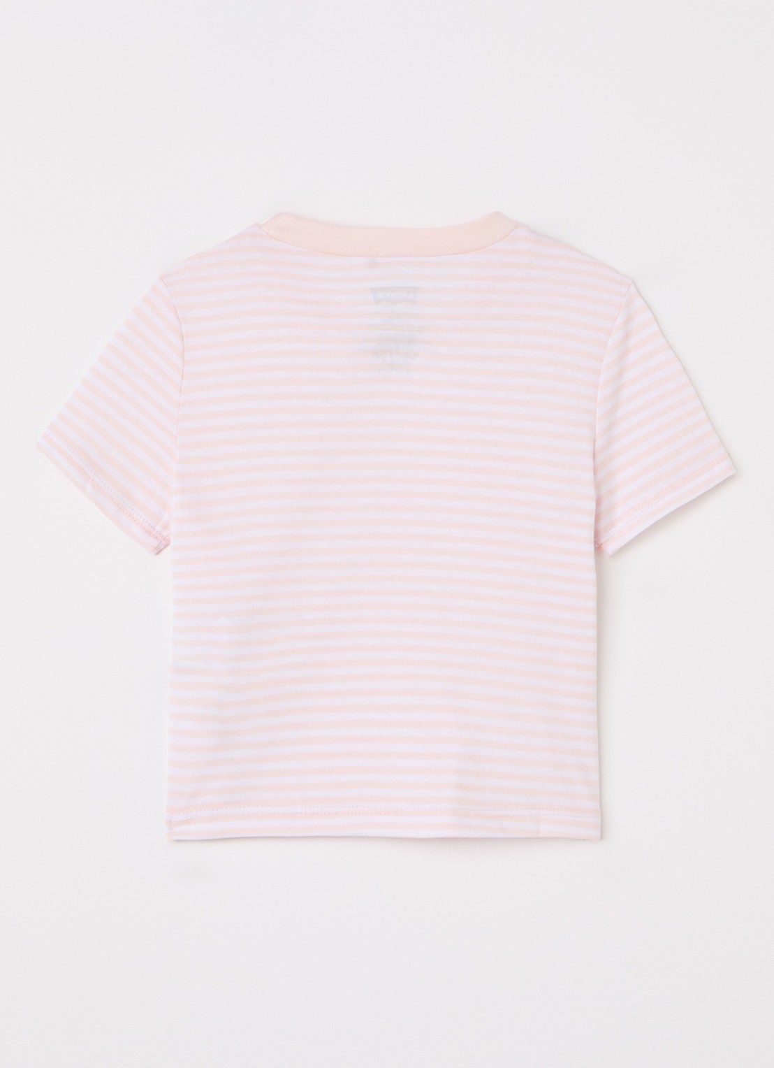 Levi's T-shirt met streepprint - voorkant 2 lichtroze