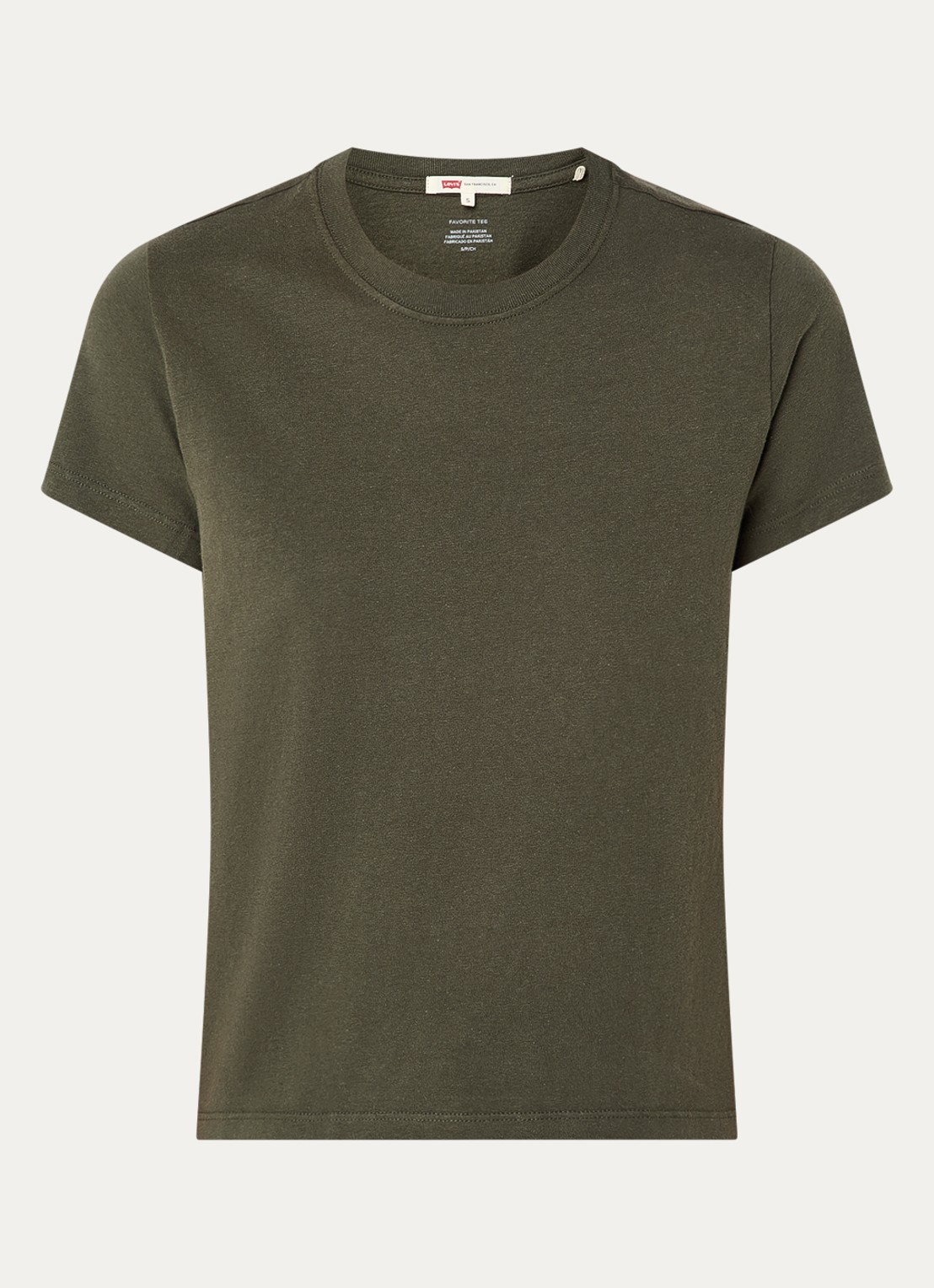 Levi's T-shirt met stretch - voorkant 2 donkergroen