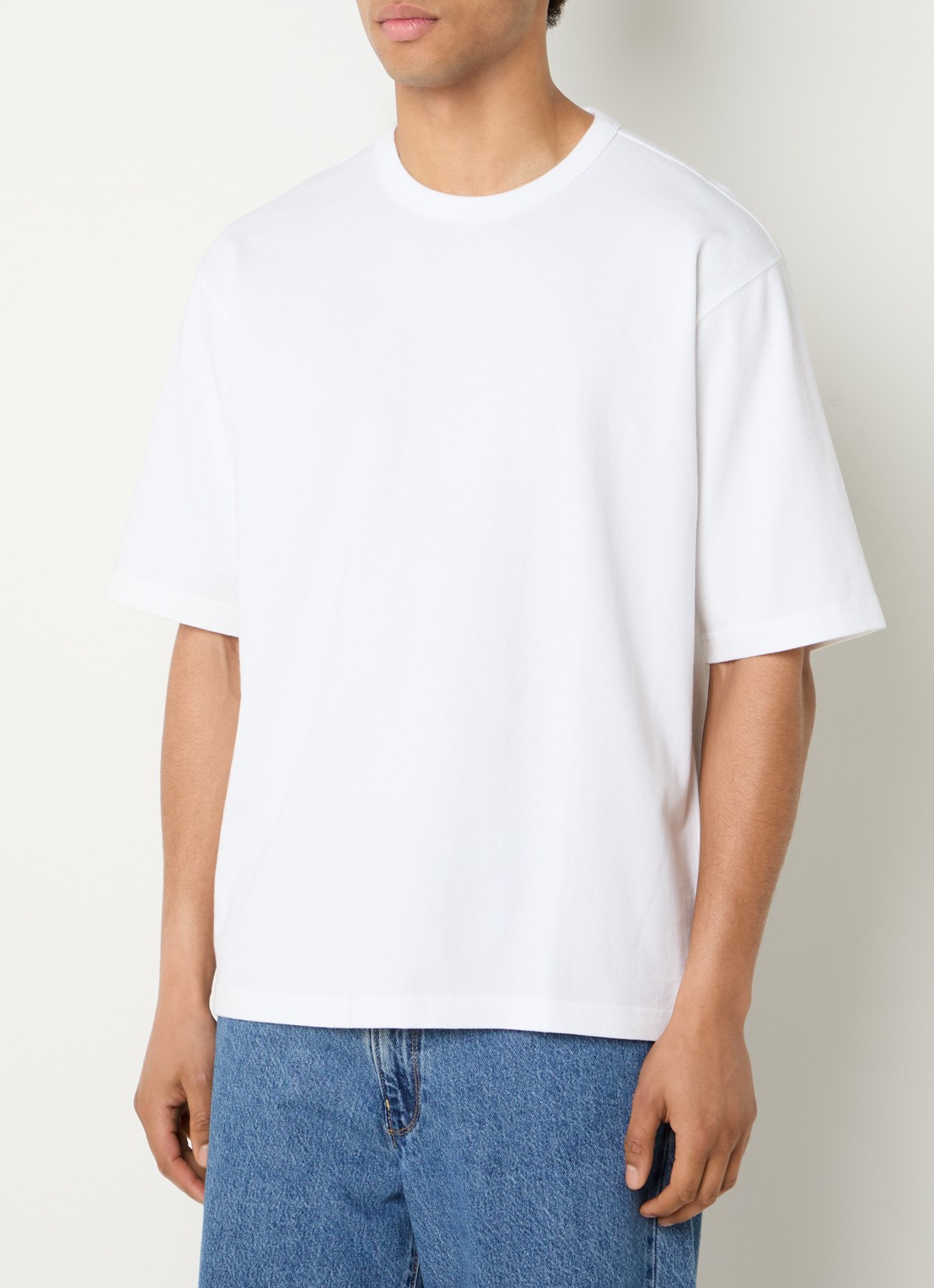 Levi's T-shirt met stretch - detail 4 wit