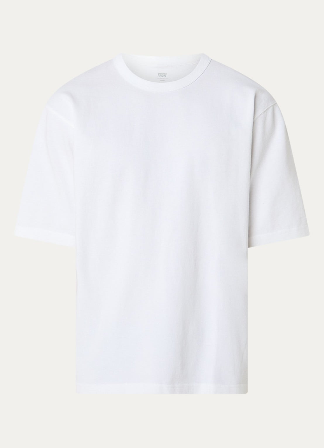Levi's T-shirt met stretch - voorkant wit