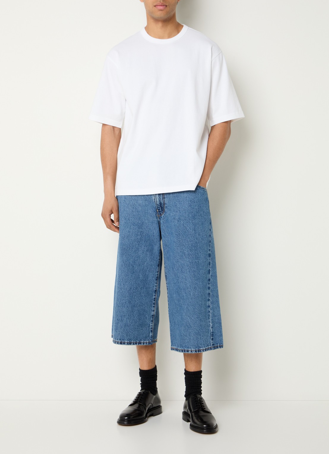 Levi's T-shirt met stretch - voorkant 2 wit