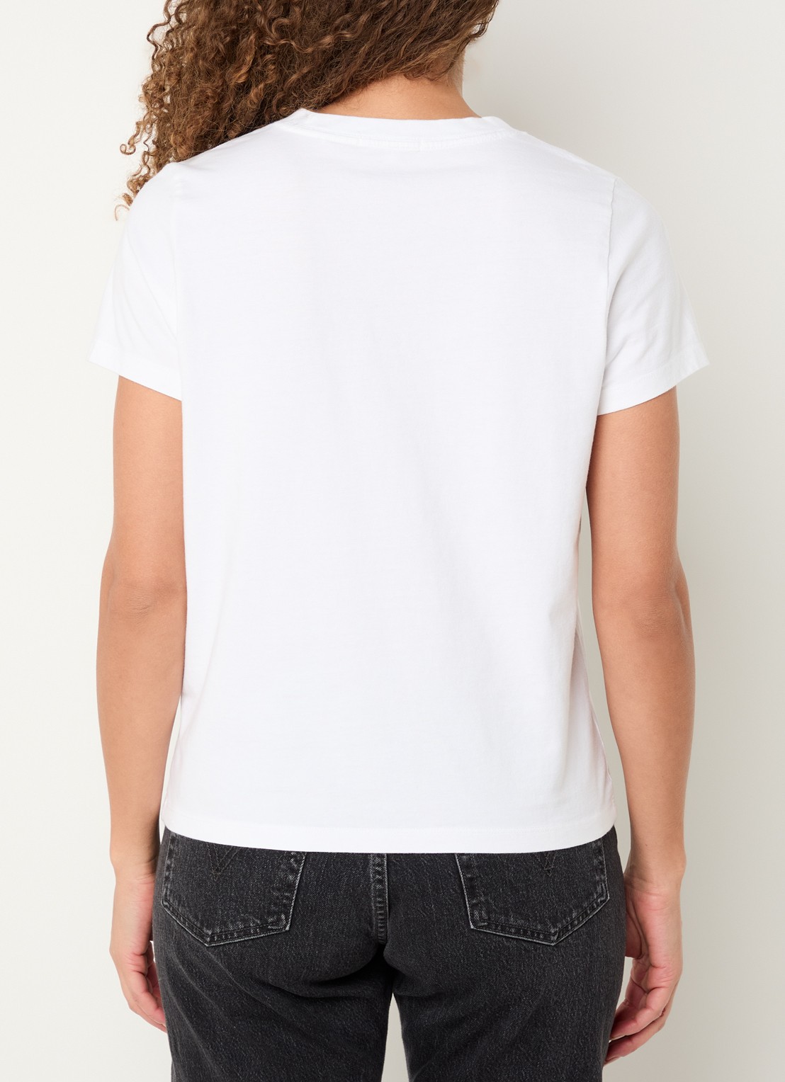 Levi's T-shirt met V-hals - achterkant wit