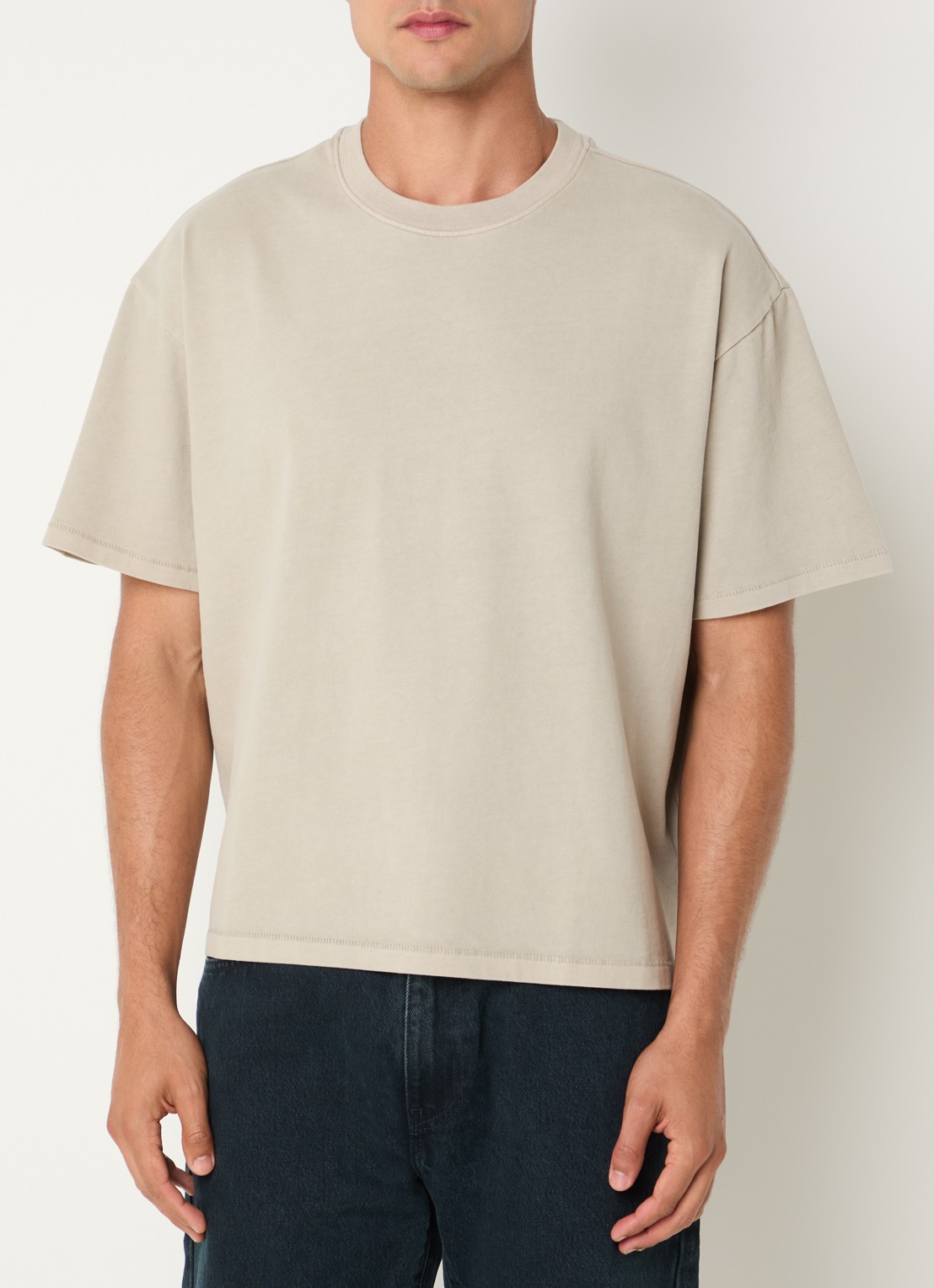 Levi's T-shirt met verwassen afwerking - detail beige