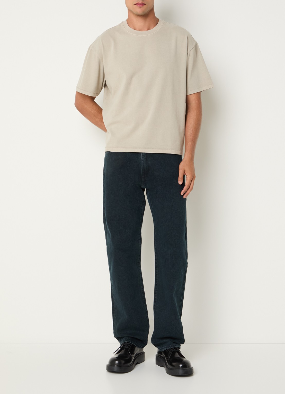 Levi's T-shirt met verwassen afwerking - voorkant 4 beige