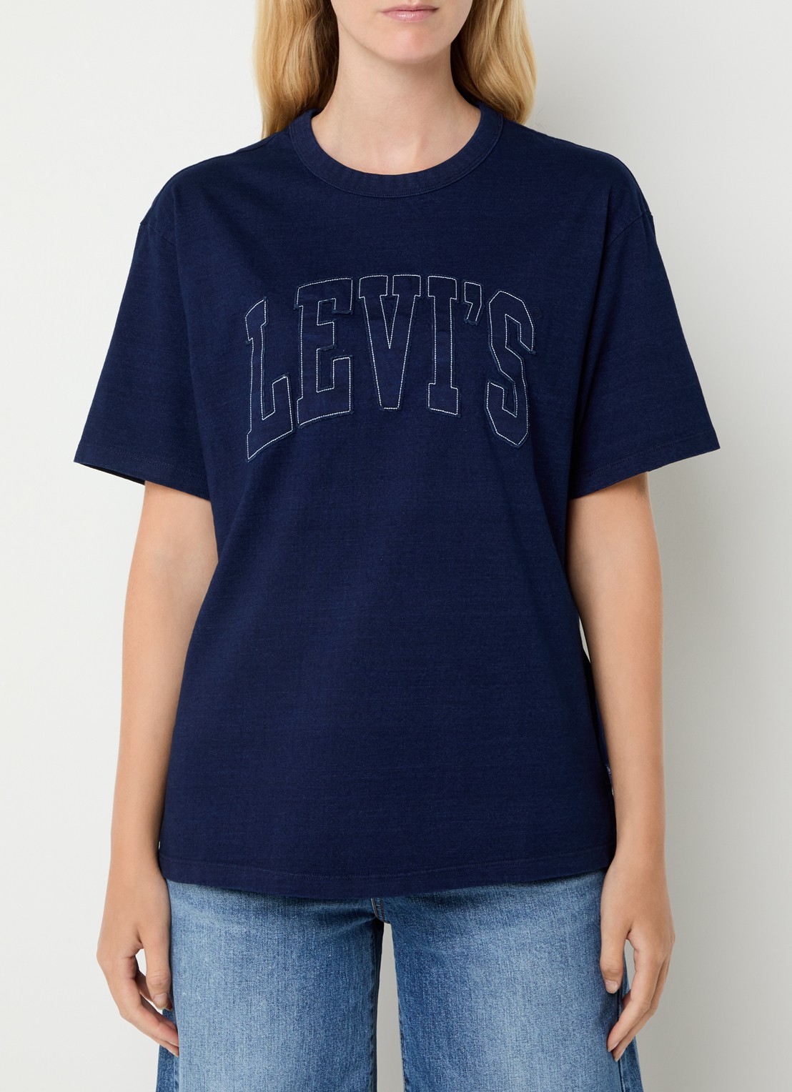 Levi's Tabor T-shirt met logoborduring - detail 3 donkerblauw
