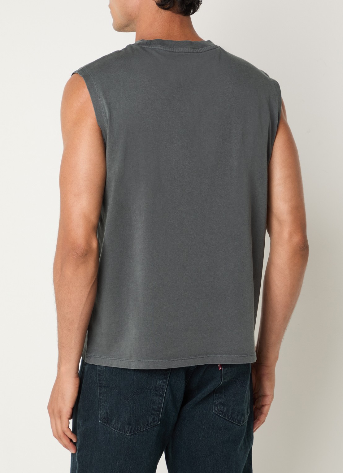 Levi's Tanktop met ronde hals - achterkant 4 donkergrijs