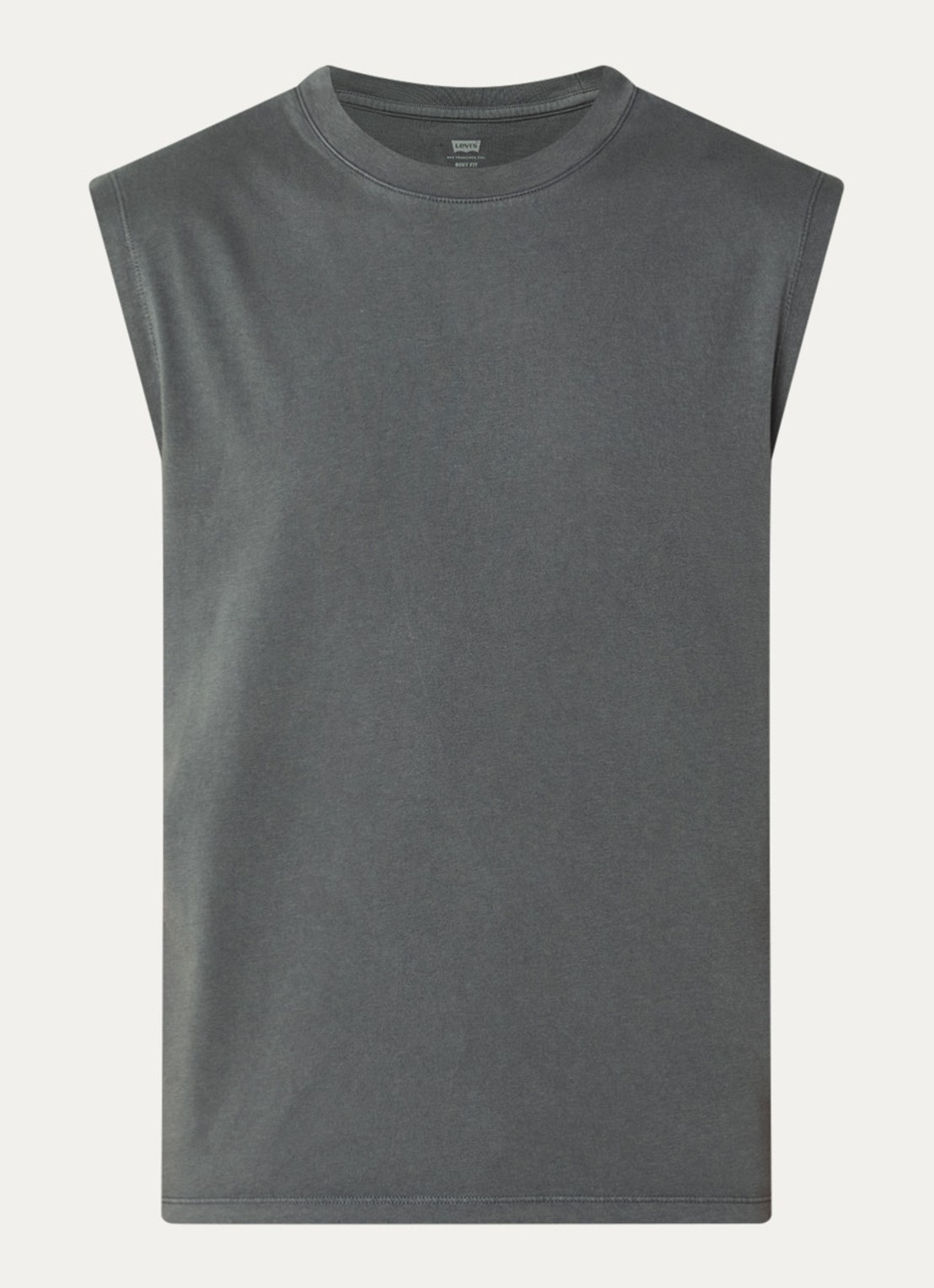 Levi's Tanktop met ronde hals - voorkant donkergrijs