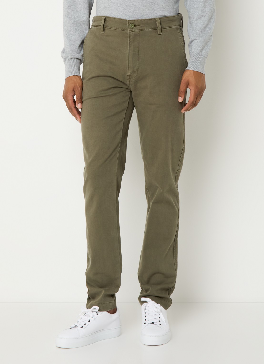 Levi's Tapered fit chino met steekzakken - detail 4 olijfgroen