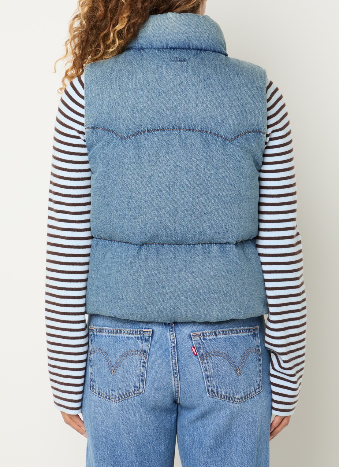 Levi's Tate bodywarmer met steekzakken - achterkant 4 indigo