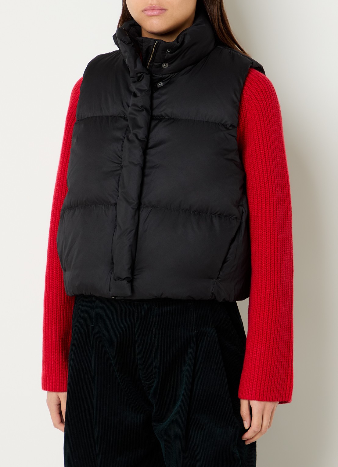 Levi's Tate gewatteerde bodywarmer met donsvulling - detail 3 zwart