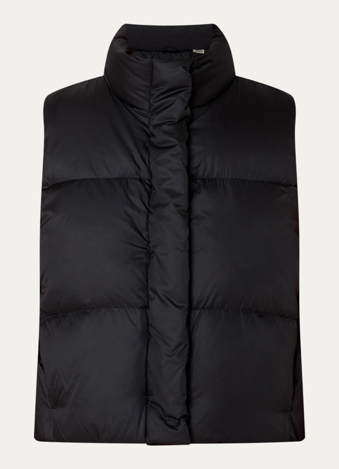 Levi's Tate gewatteerde bodywarmer met donsvulling - voorkant zwart