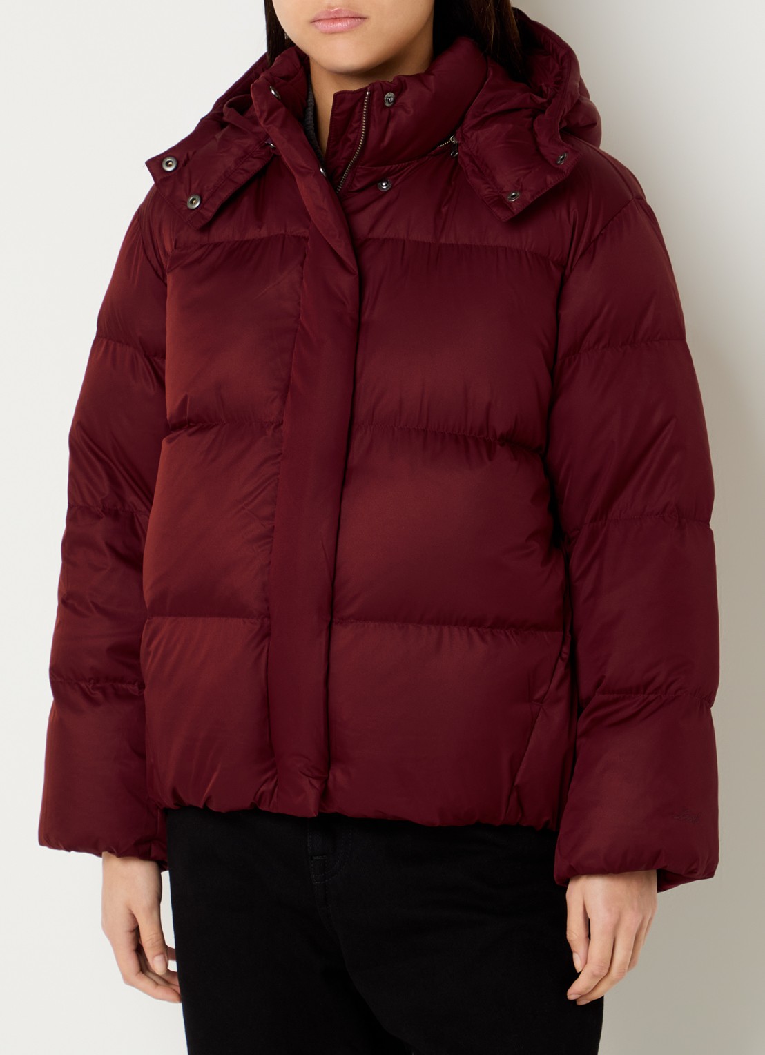 Levi's Tate puffer jack met afneembare capuchon en donsvulling  - detail 3 steenrood