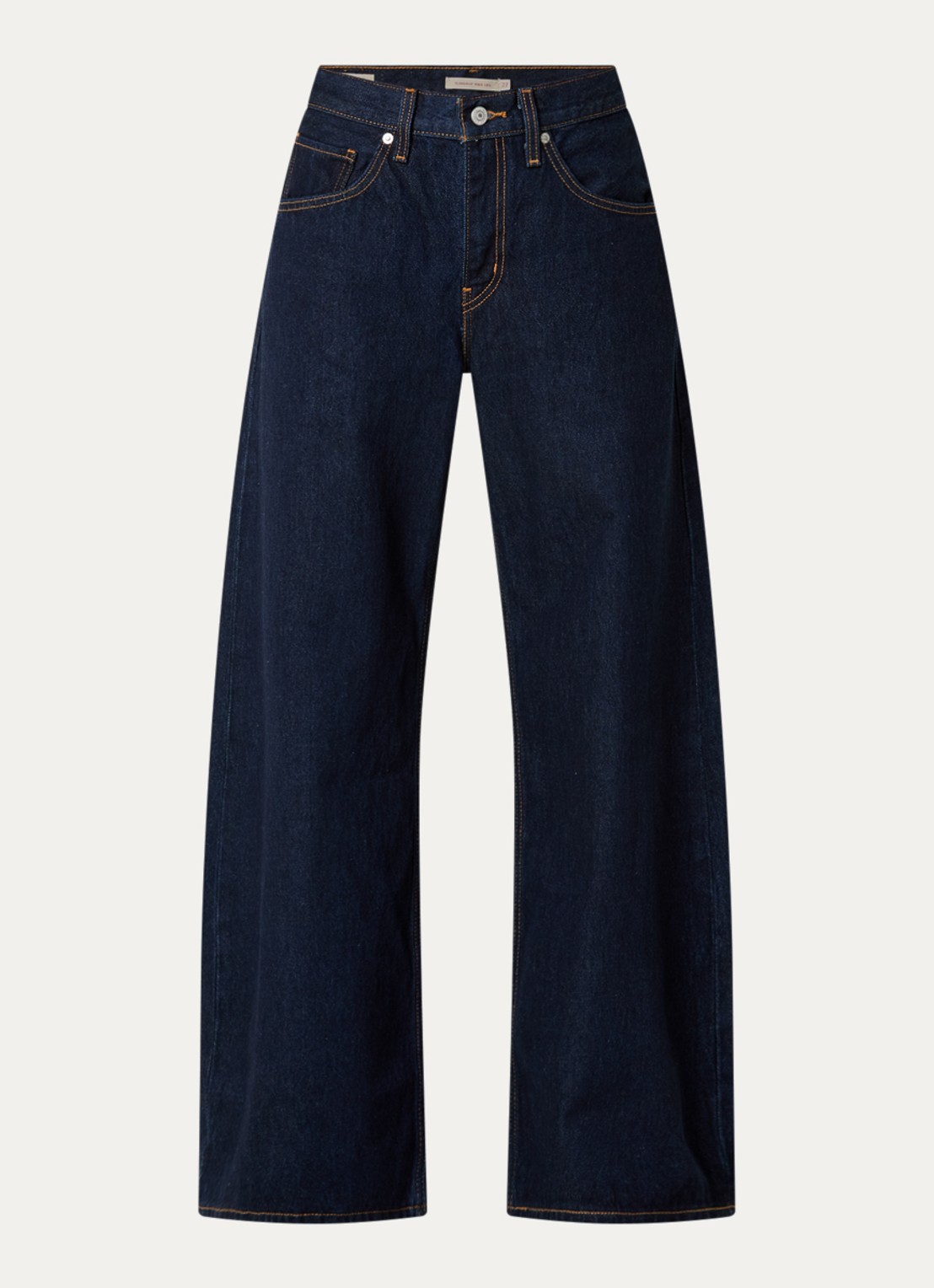 Levi's Teardrop high waist wide leg jeans met donkere wassing - voorkant 4 indigo