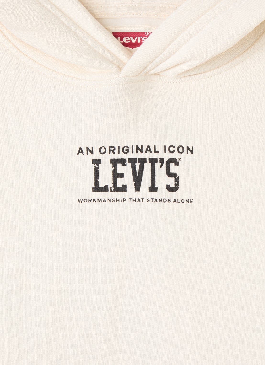 Levi's The Engine hoodie met logoprint - detail 3 ivoor