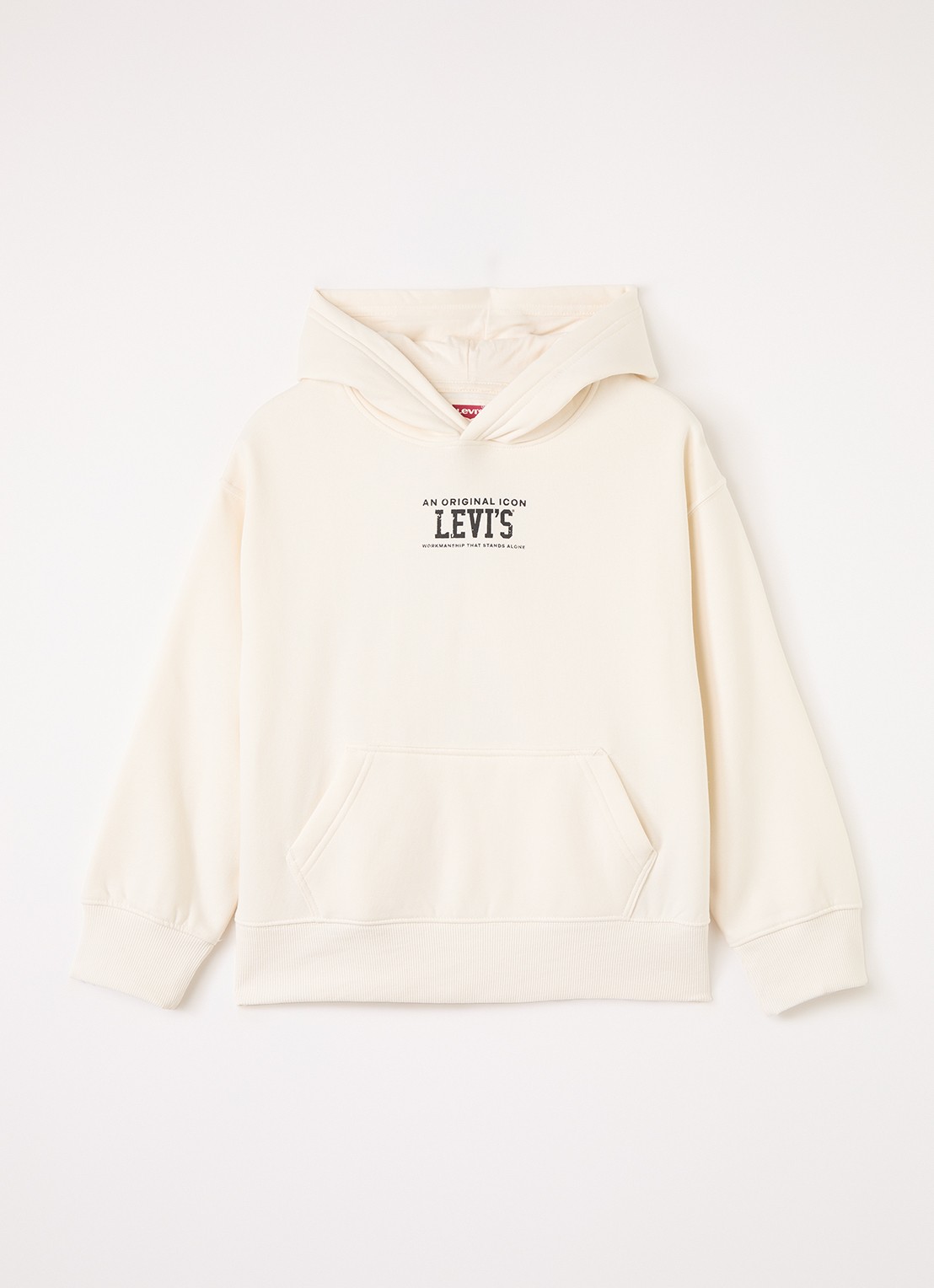 Levi's The Engine hoodie met logoprint - voorkant ivoor