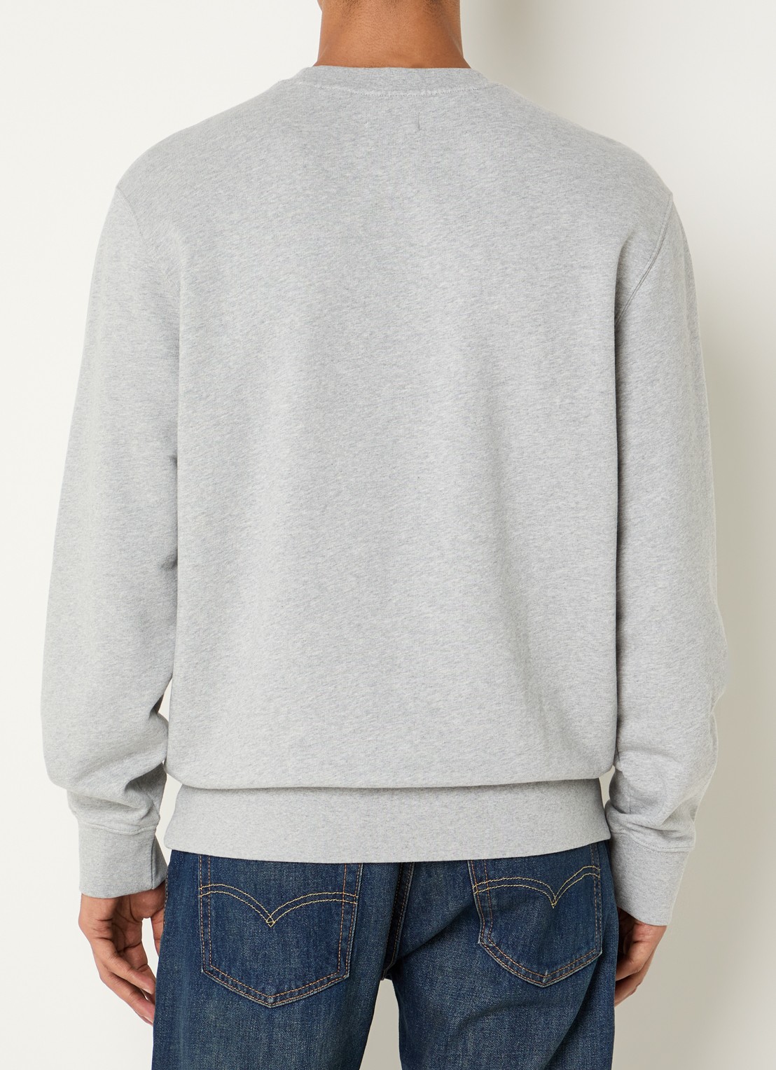 Levi's The Original sweater met gemêleerd dessin en logoborduring - achterkant 4 grijsmele