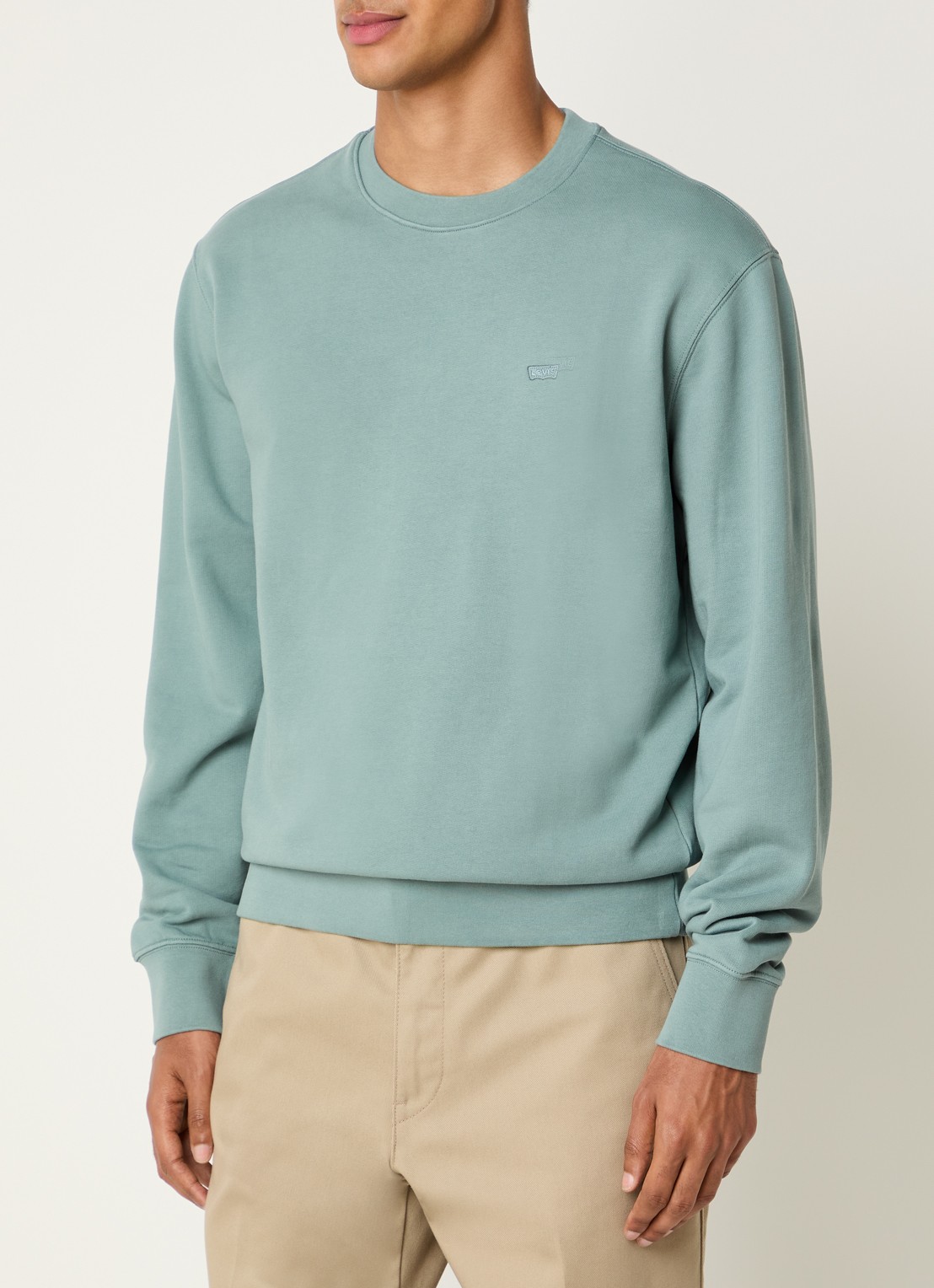 Levi's The Original sweater met logoborduring - detail 4 blauwgrijs